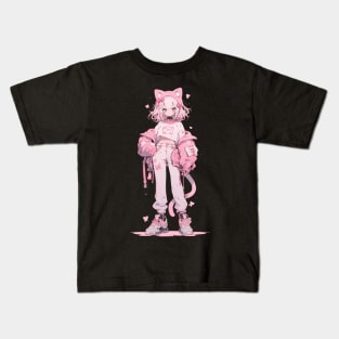 Anime Cat Girl 1 Kids T-Shirt